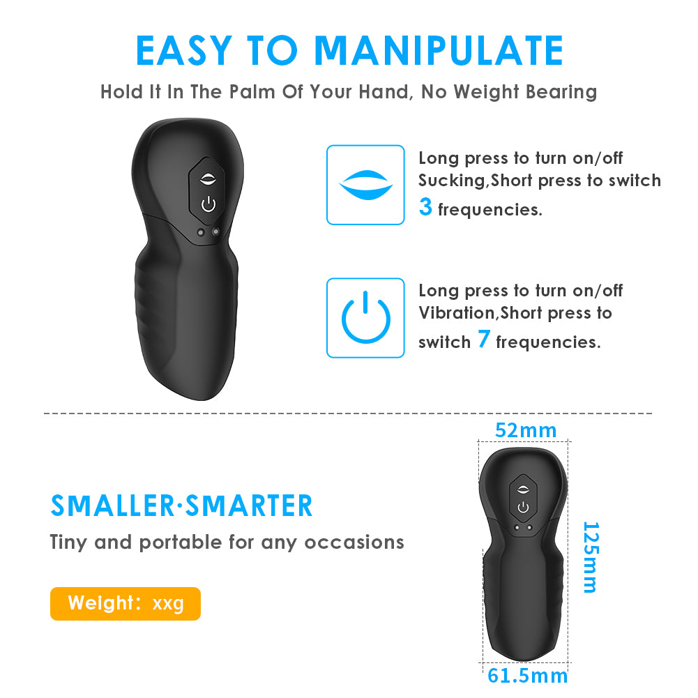 Glans Suction & Vibration Penis Massager Stroker – Dual-Engine Stimulation Male Masturbation Cup
