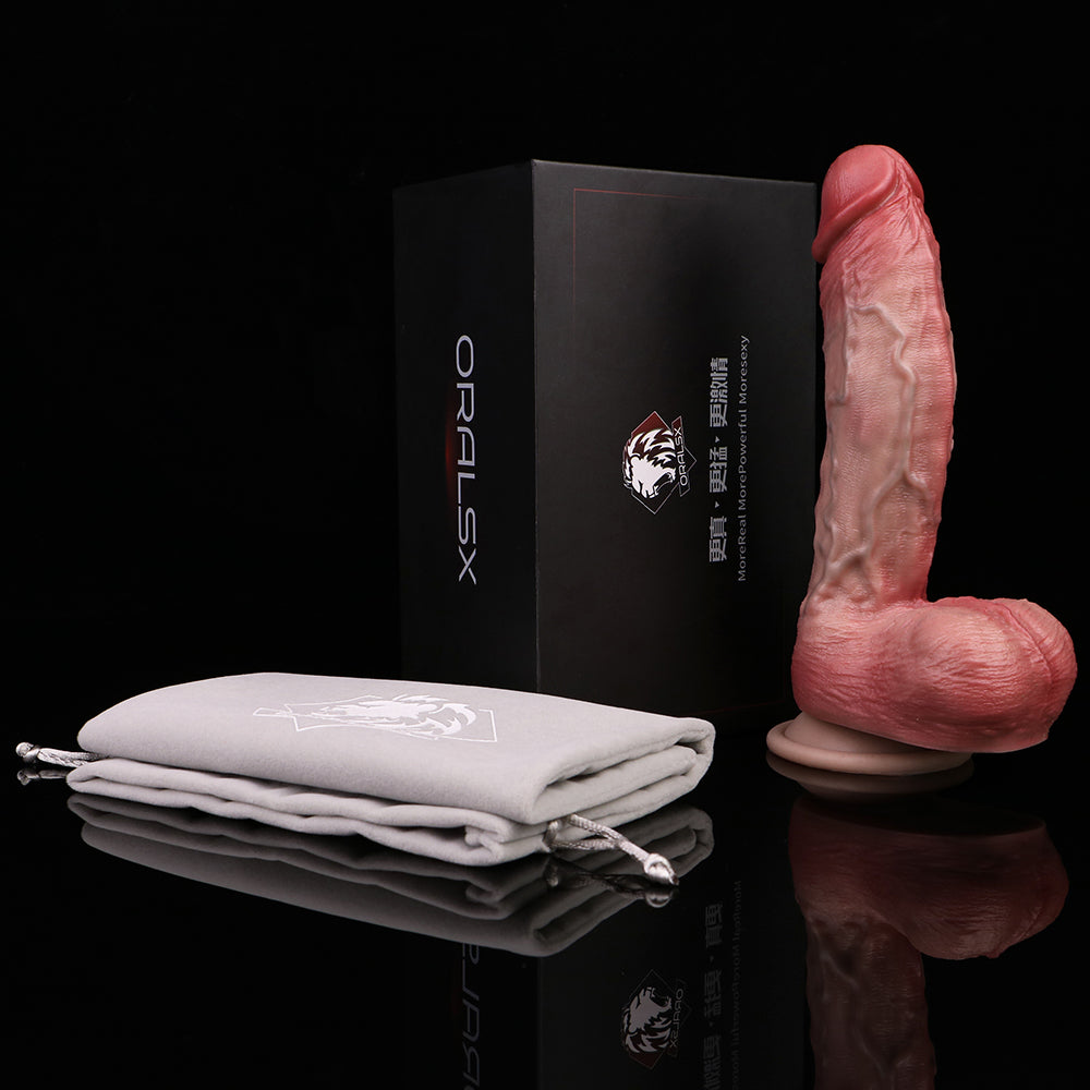 Dual-Layer Silicone Realistic Dildo Anal Plug — Exquisite Texture, Ultimate Pleasure Tool