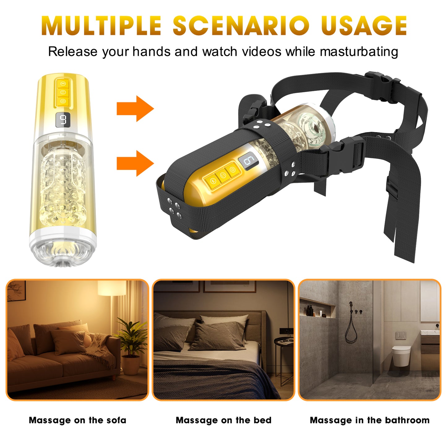 Fully Automatic Smart Masturbator Cup – Hands-Free Penis Massage Vibrators Sextoy