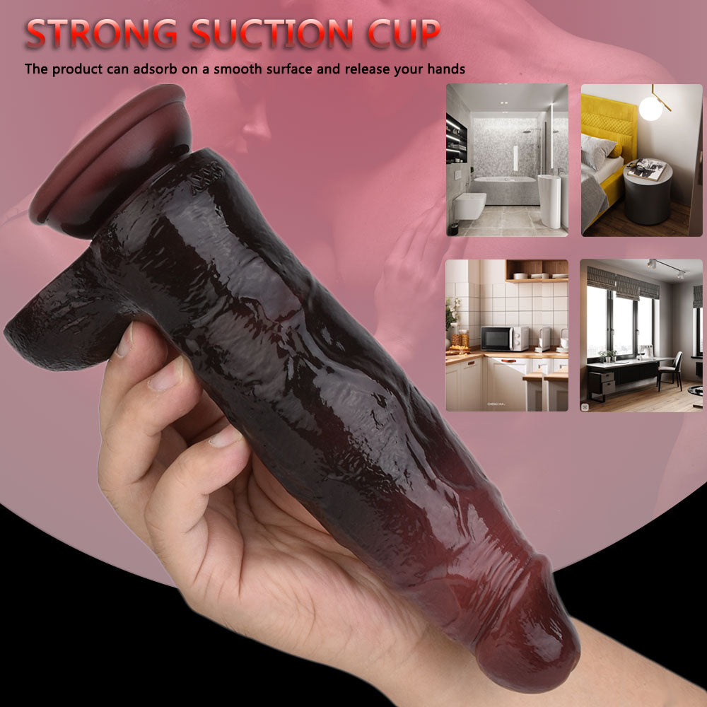 Retractable Vibrating Silicone Realistic Dildo – Thrusting Stimulating G-spot Female Sex Toy