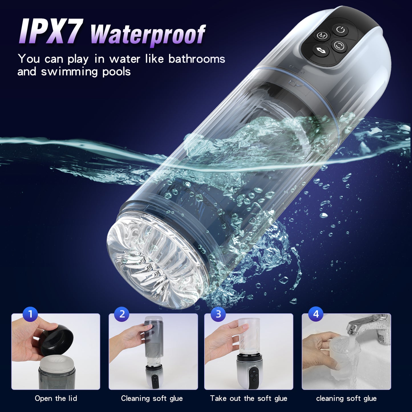 Cup-Shaped Male Masturbator – Multi-Function Adjustable Male Sex Toys