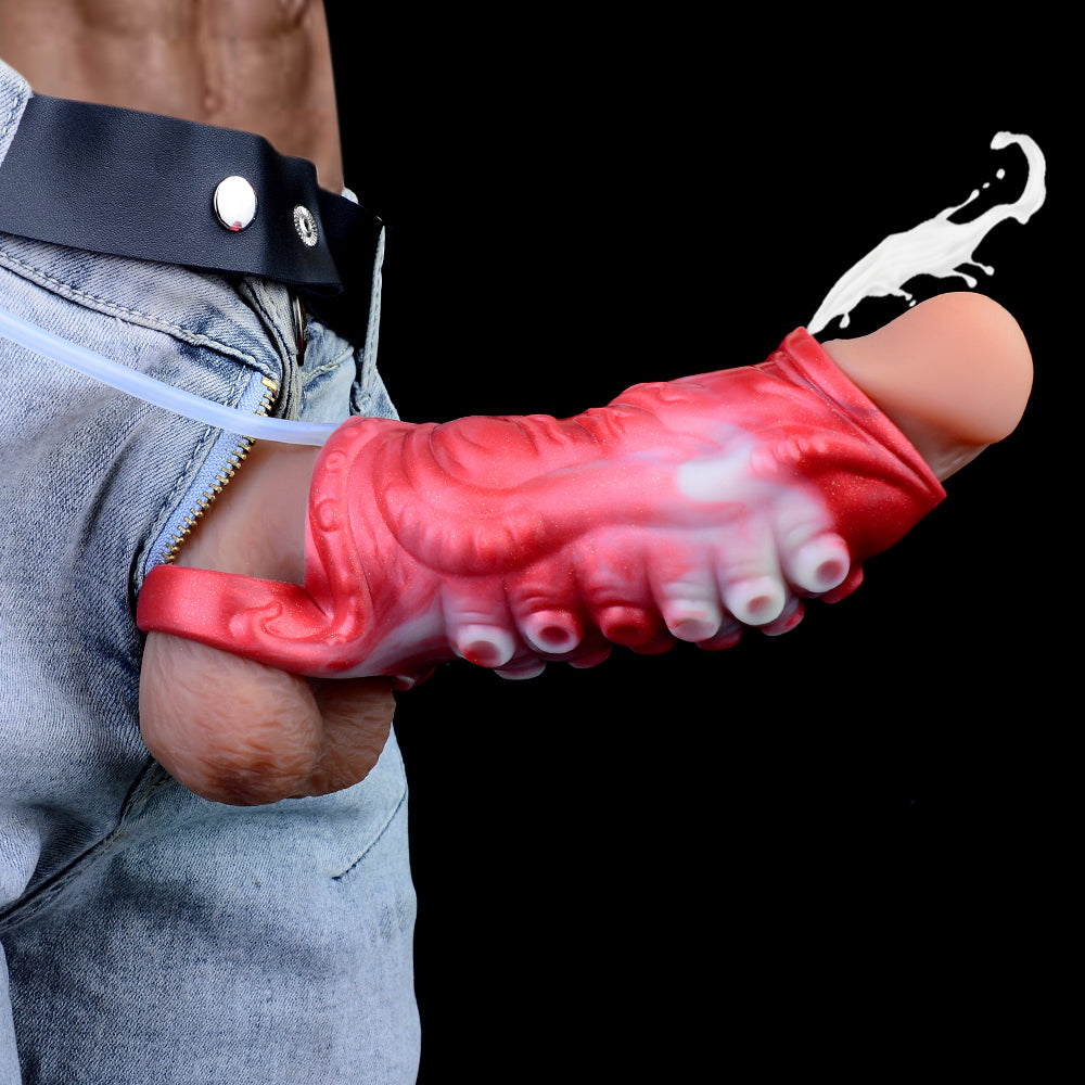 Tentacle Fantasy Penis Sleeve Sheath – Squirting Hollow Cocksleeve Male Sex Toys