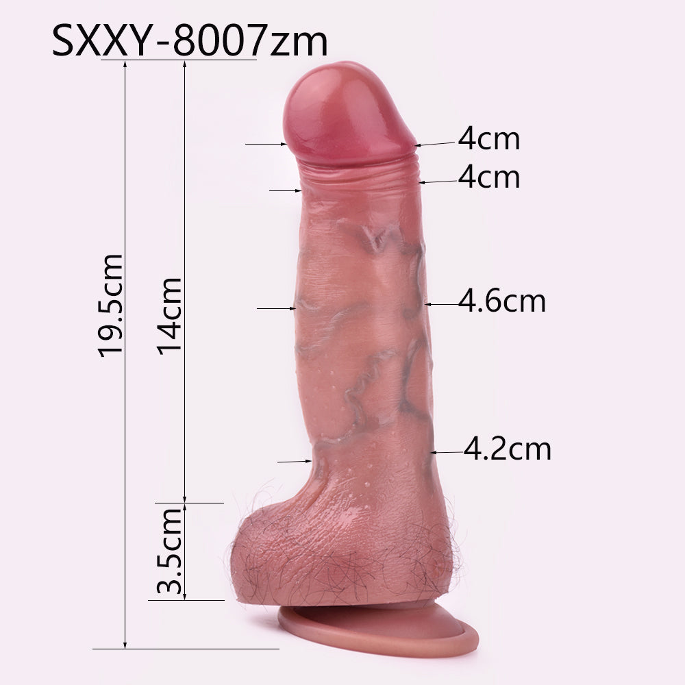 Hairy Realistic Anal Dildo – Suction Cup Sex Toy with Realistic Penis Features