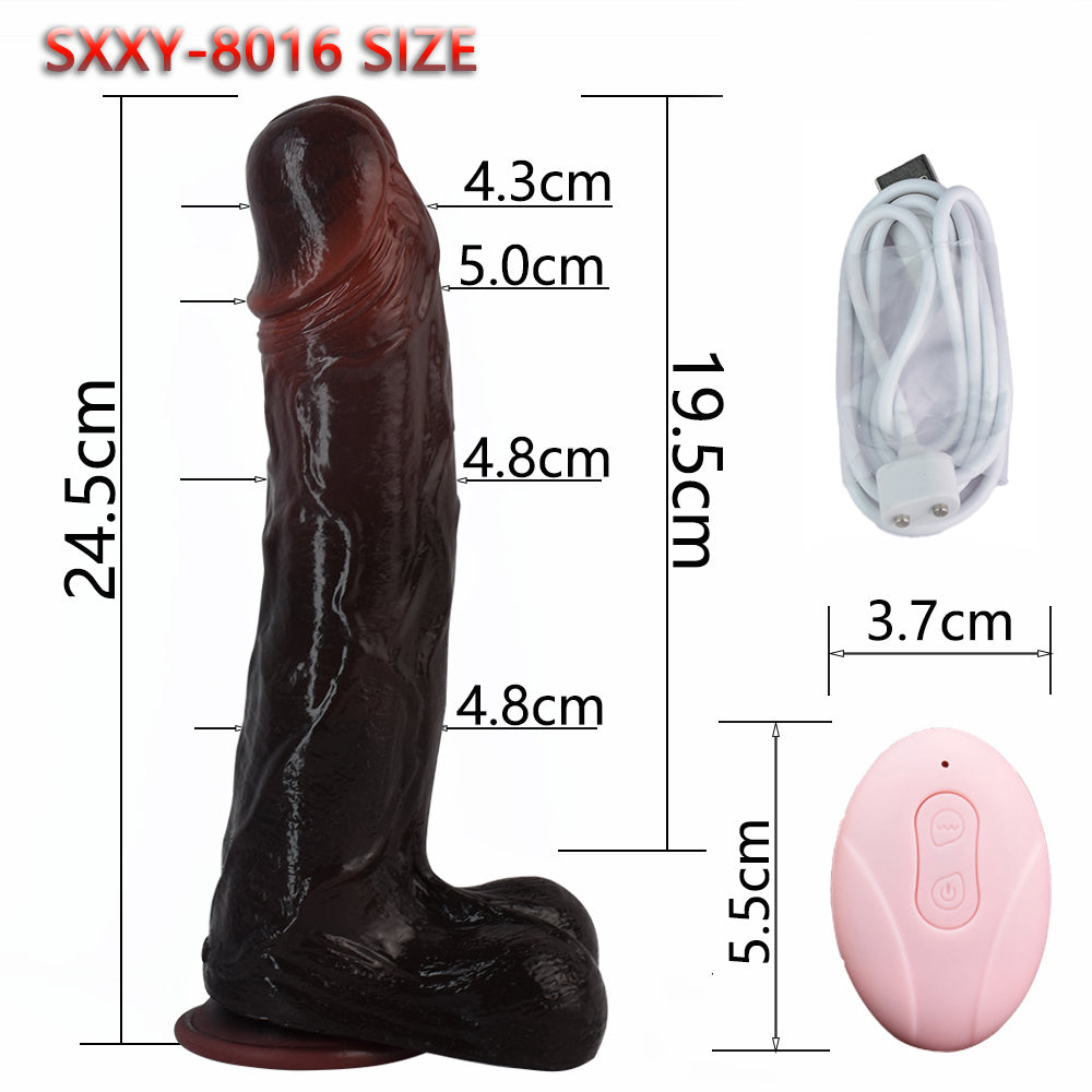 Dual-Color Retractable Vibrating Anal Dildo – Stimulating Female Vaginal Masturbation Device
