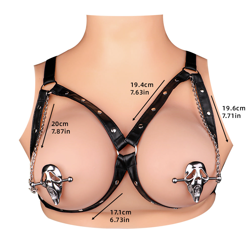 Skull Nipple Clamps Bondage Kit-Metal Kinky Sex Toys for Women