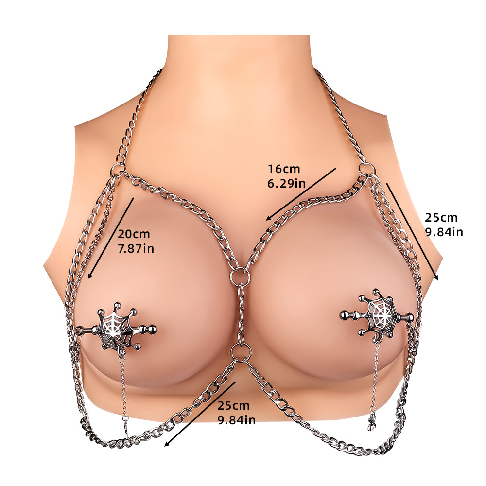 Spider Web Erect Nipple Clamps Sex Toys - Extreme BDSM Strap On of Women