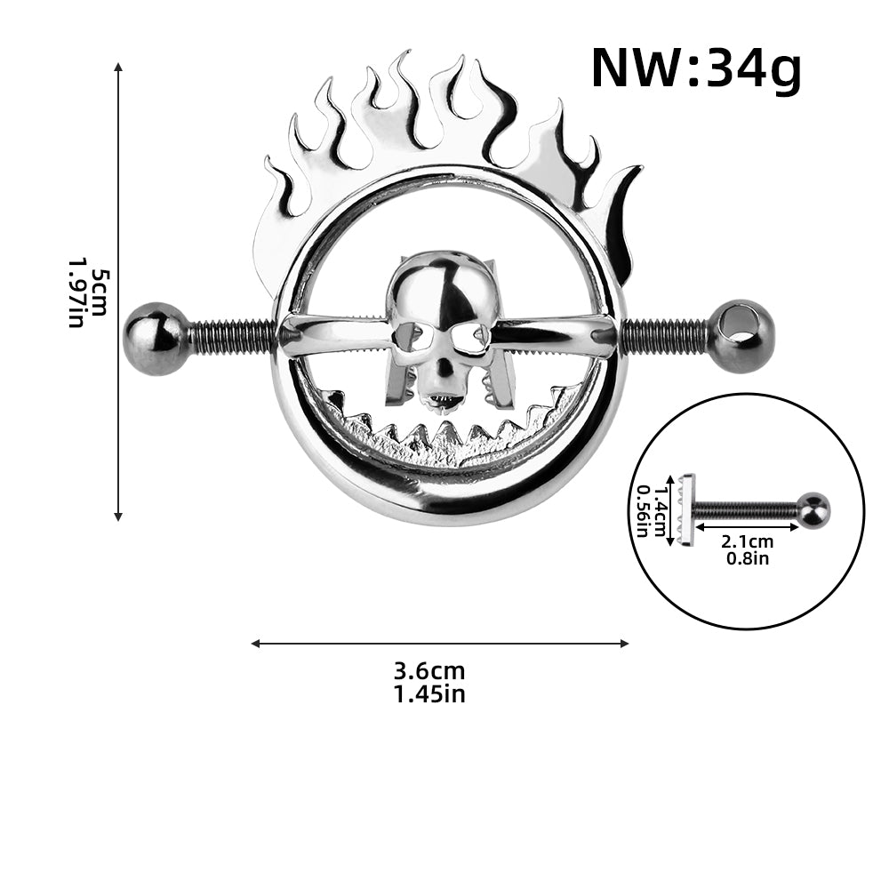 Skull-Style Nipple Clamps Bondage Toys - Strap On Experience in BDSM Settings