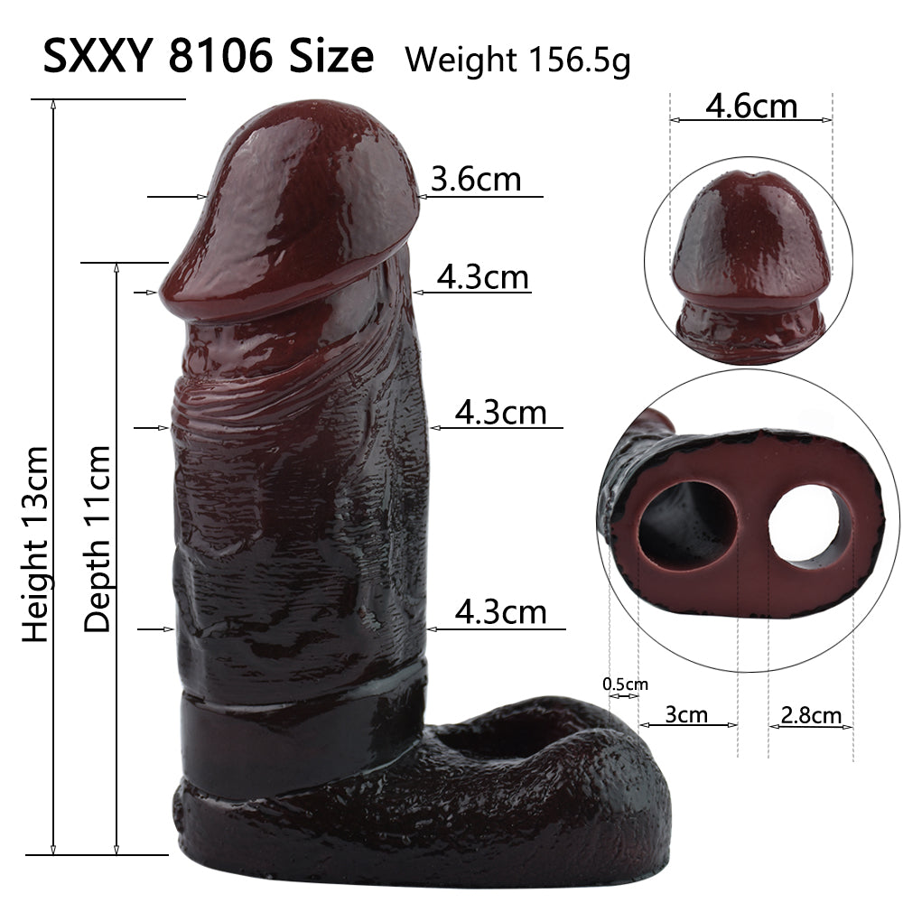 Cómoda funda de silicona para el pene: diseñada para retrasar el placer