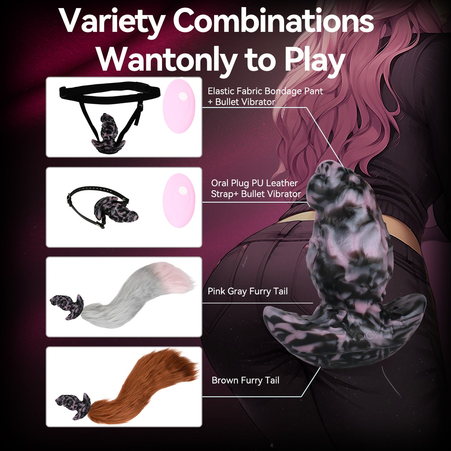Anchor-Inspired Anal Butt Plug Vibrator- Strap On Fantasy Silicone Dildo Kinky Sex Toys
