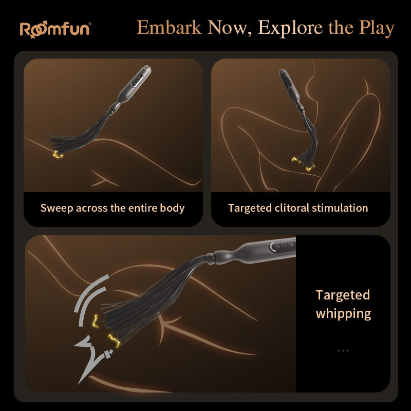 Electric Flogger BDSM Sexual -Extreme Restraints Leather Kinky Sex Toys for Women
