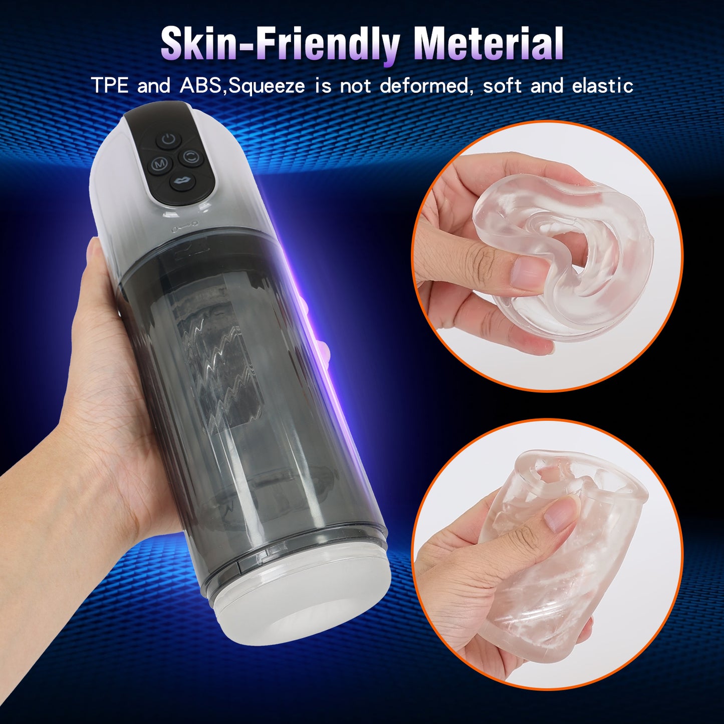 Cup-Shaped Male Masturbator – Multi-Function Adjustable Male Sex Toys