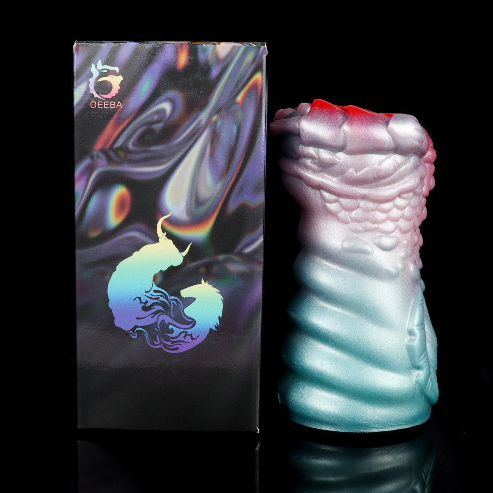 Dark Bamboo Silicone Fantasy Pocket Pussy Blowjob Cup – Male Penis Insertion Massage Toys