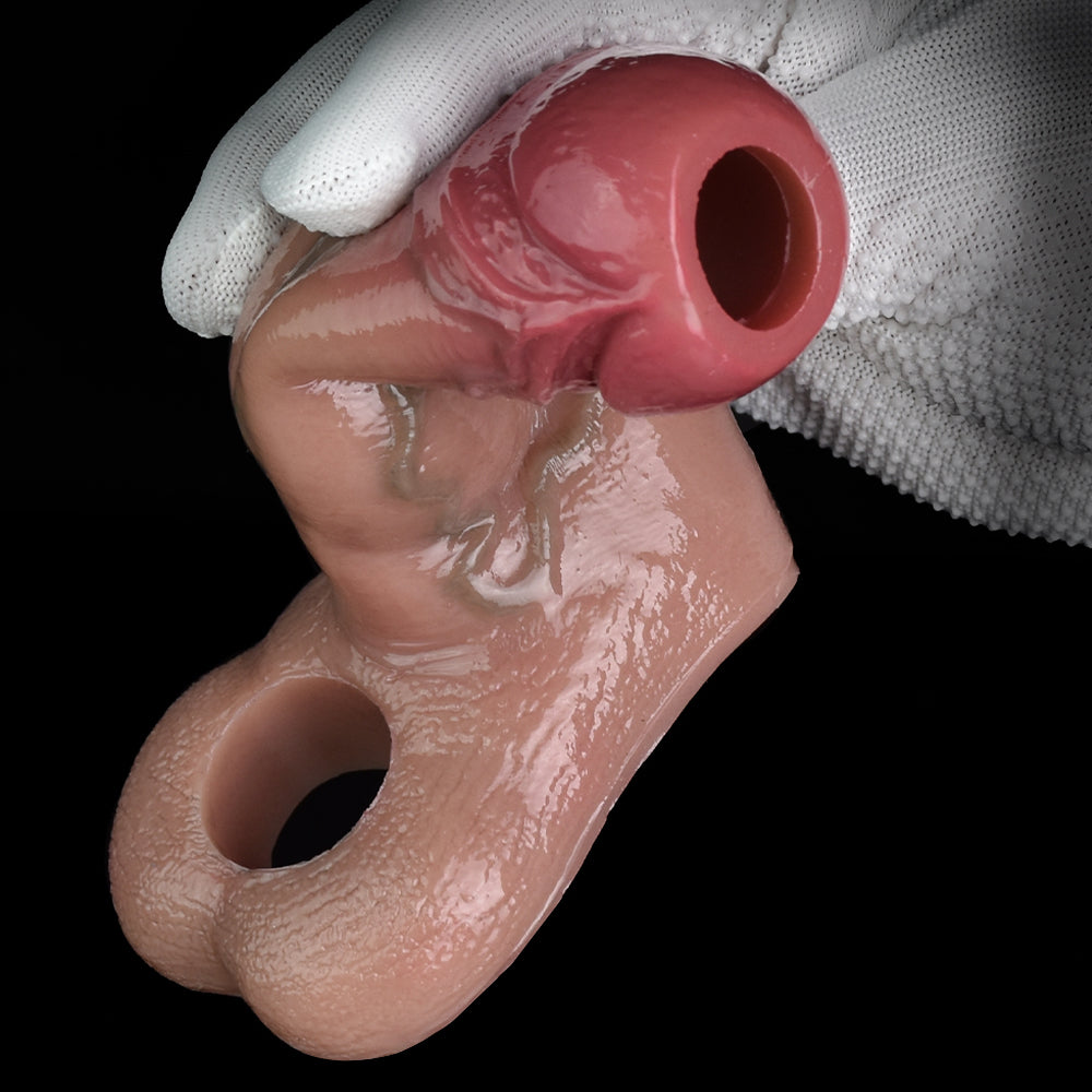 Mid-Testicle Design Penis Sleeve – Innovative Shape Sex Toys for Man