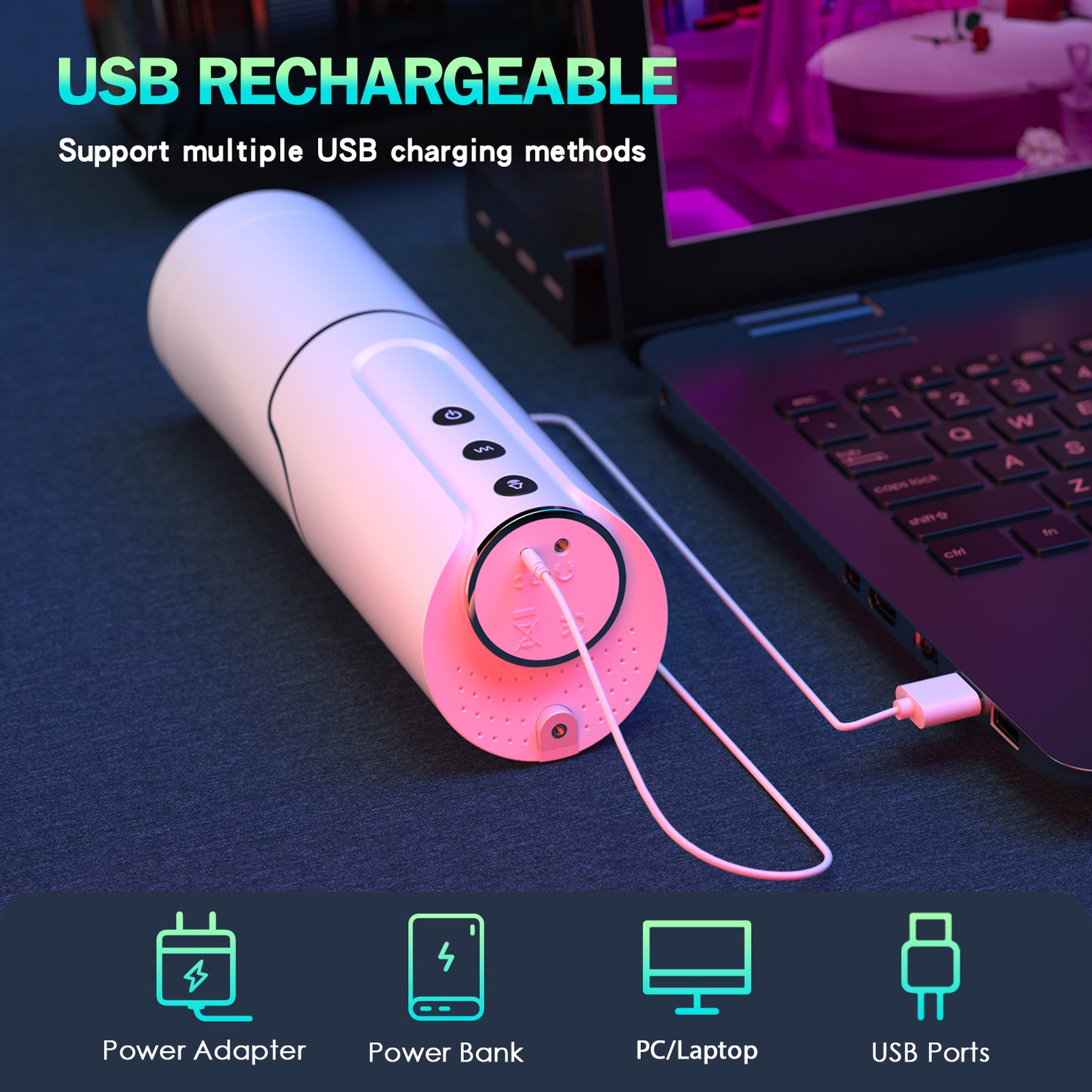 LustBond Smart Stroker: Masturbador masculino interactivo controlado por voz