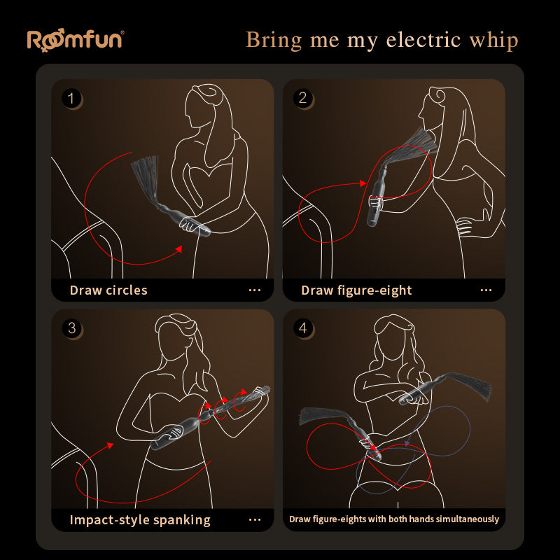 Electric Flogger BDSM Sexual -Extreme Restraints Leather Kinky Sex Toys for Women