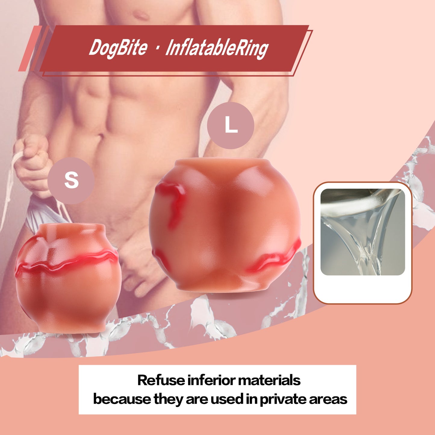 Fantasy Canine Penis Sleeve Lock Ring — Silicone Cock Extender & Male Enhancement Tool