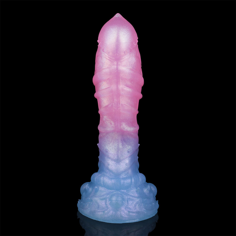 Fantasy Suction Cup Dildos –Luminous Rainbow Silicone Anal Butt Plug Women Sex Toys