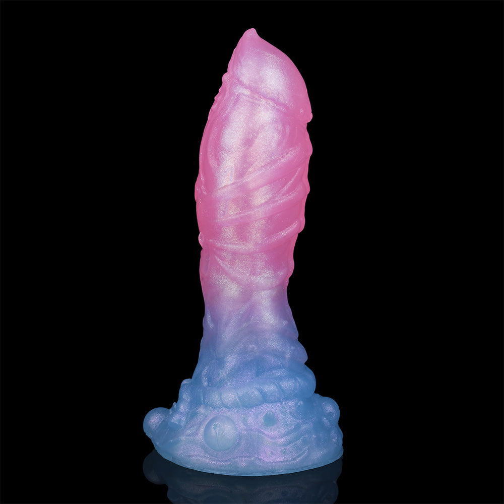 Fantasy Suction Cup Dildos –Luminous Rainbow Silicone Anal Butt Plug Women Sex Toys