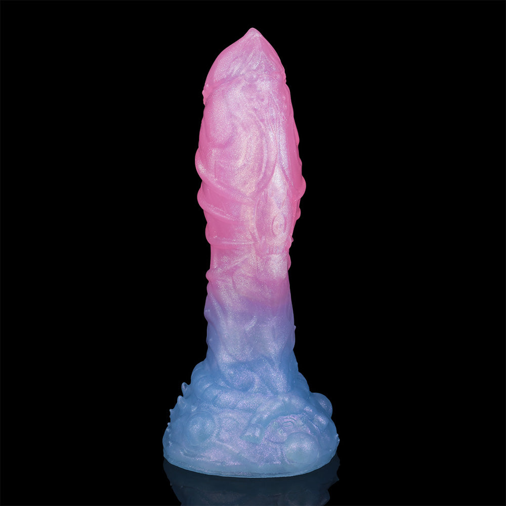 Fantasy Suction Cup Dildos –Luminous Rainbow Silicone Anal Butt Plug Women Sex Toys