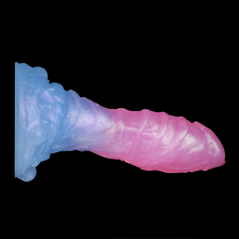 Fantasy Suction Cup Dildos –Luminous Rainbow Silicone Anal Butt Plug Women Sex Toys