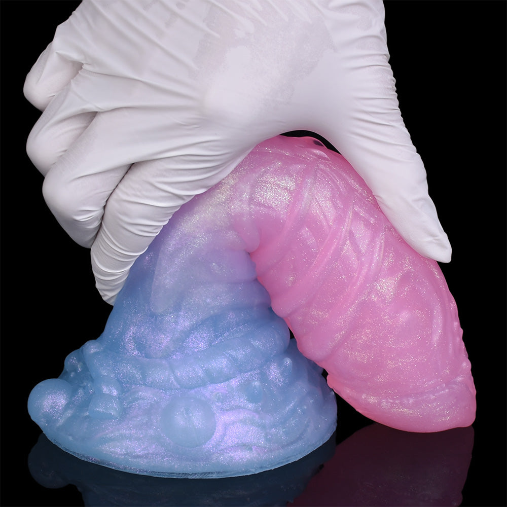 Fantasy Suction Cup Dildos –Luminous Rainbow Silicone Anal Butt Plug Women Sex Toys