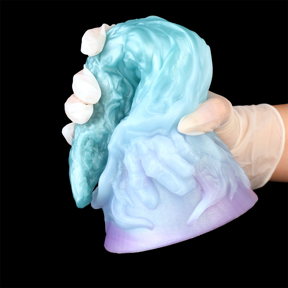 Fantasy Silicone Strap-On Dildos – Blue Tentacle Suction Cup Butt Plug Female Sex Toys