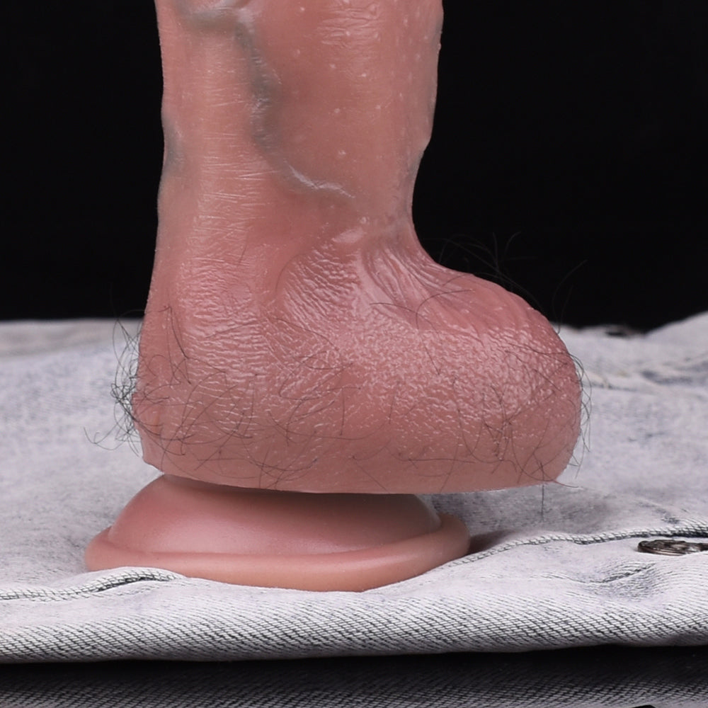 Hairy Realistic Anal Dildo – Suction Cup Sex Toy with Realistic Penis Features