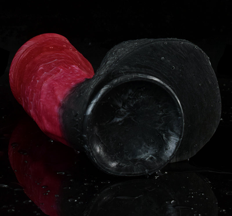 Red and Black Strap On Dildo – Powerful Suction Cup and Adjustable Angles for Sex Toys