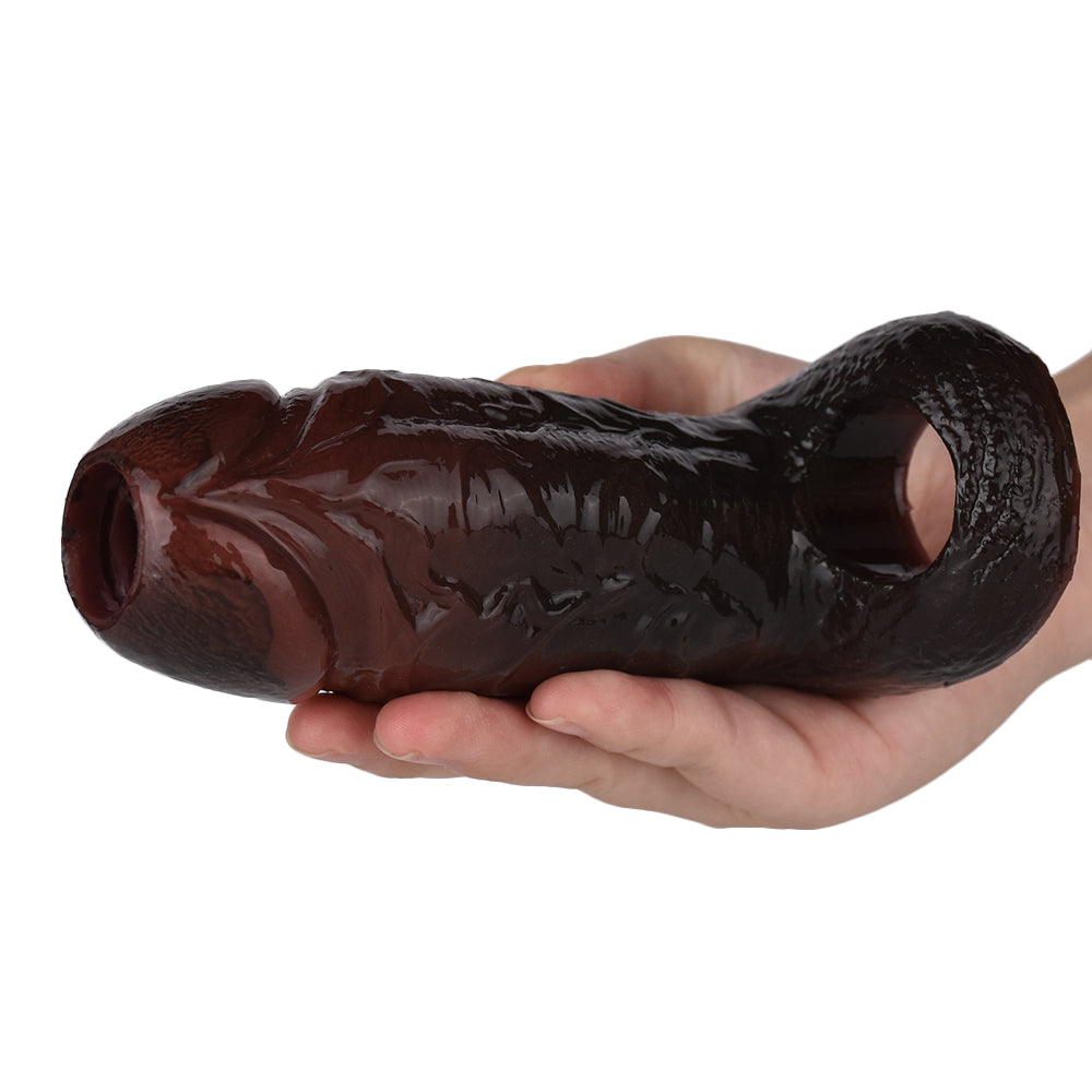 Dual-Texture Penis Sleeve Sheath – Lifelike Cock Extender for Enhanced Male Pleasure