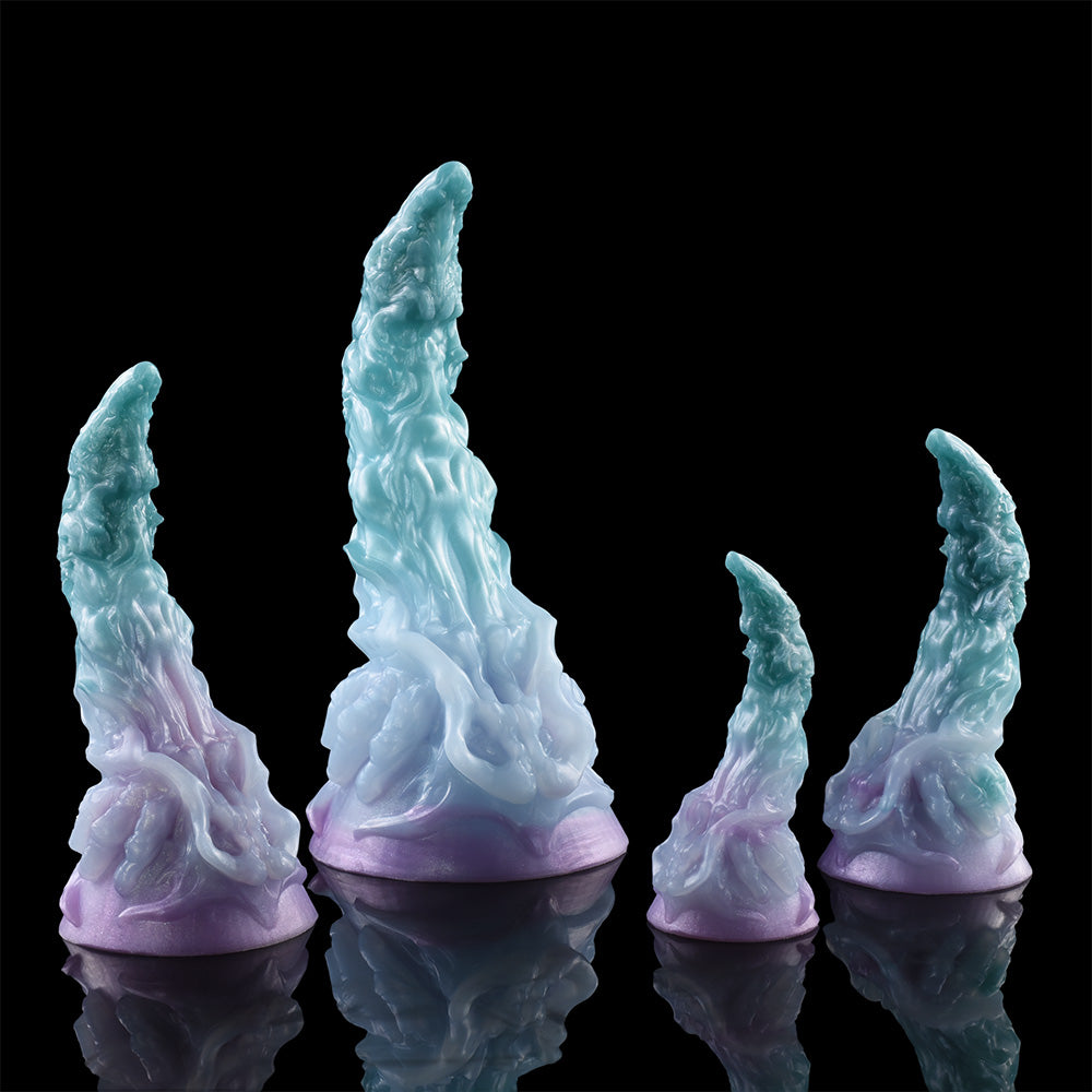 Fantasy Silicone Strap-On Dildos – Blue Tentacle Suction Cup Butt Plug Female Sex Toys