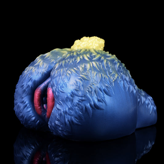 Vagina de bolsillo de fantasía de silicona con trasero de oveja – Diseño de masajeador de pene realista fantasma azul profundo