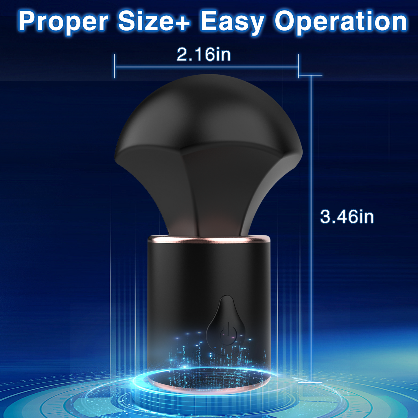 Mini AV Magic Wand Vibrator – Black Forced Orgasm Kinky Sex Toys for Women Men