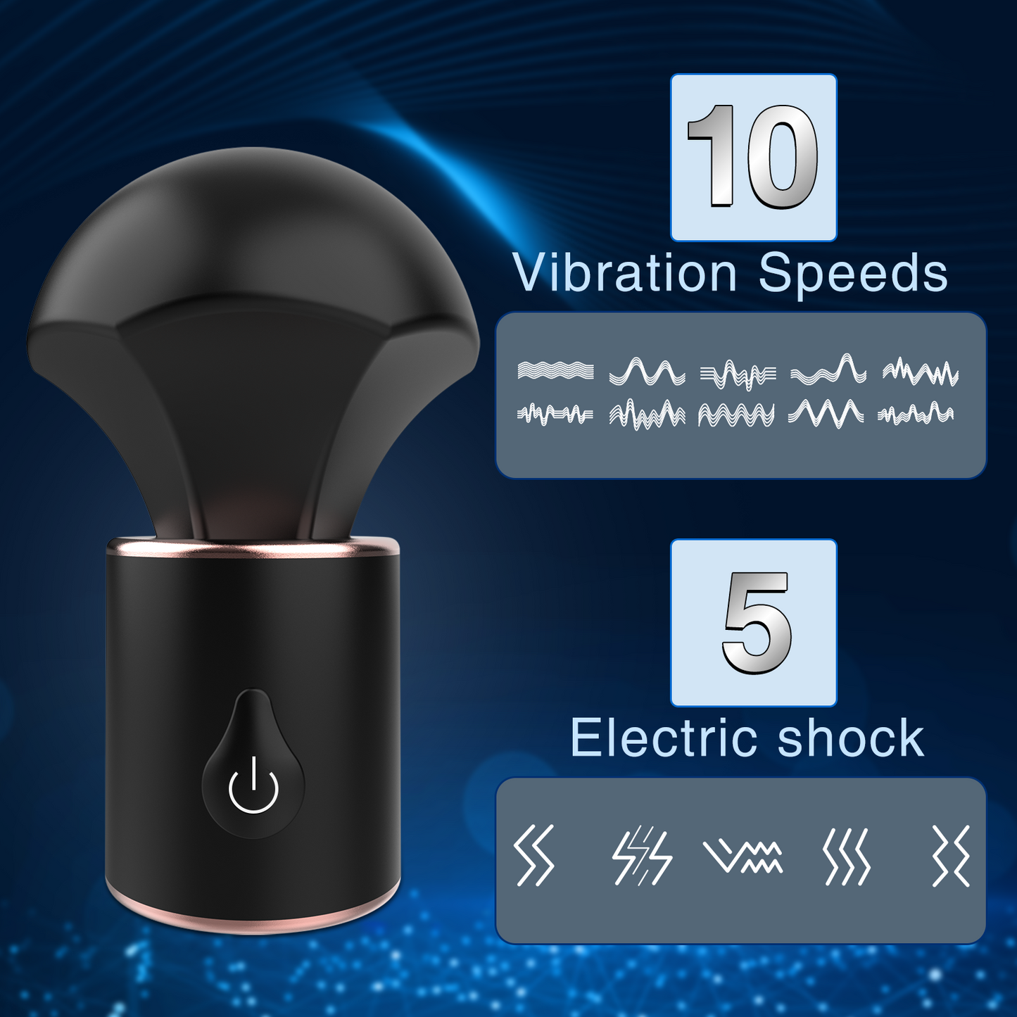 Mini AV Magic Wand Vibrator – Black Forced Orgasm Kinky Sex Toys for Women Men