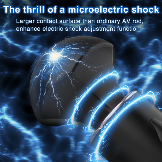 Mini vibrador AV Magic Wand, color negro. Juguetes sexuales para hombres y mujeres con orgasmos forzados.