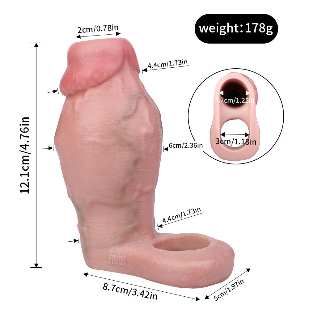 Silicone Dick Sleeve For Male Delay - Realistic Thickening Feel Sex Toy Reduced Discomfort