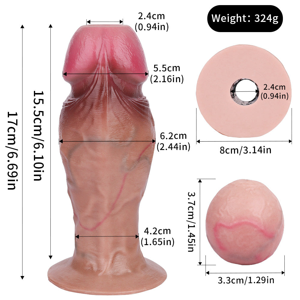 Consolador inflable grueso con tapón anal ovipositor: juguetes sexuales femeninos para una expansión profunda