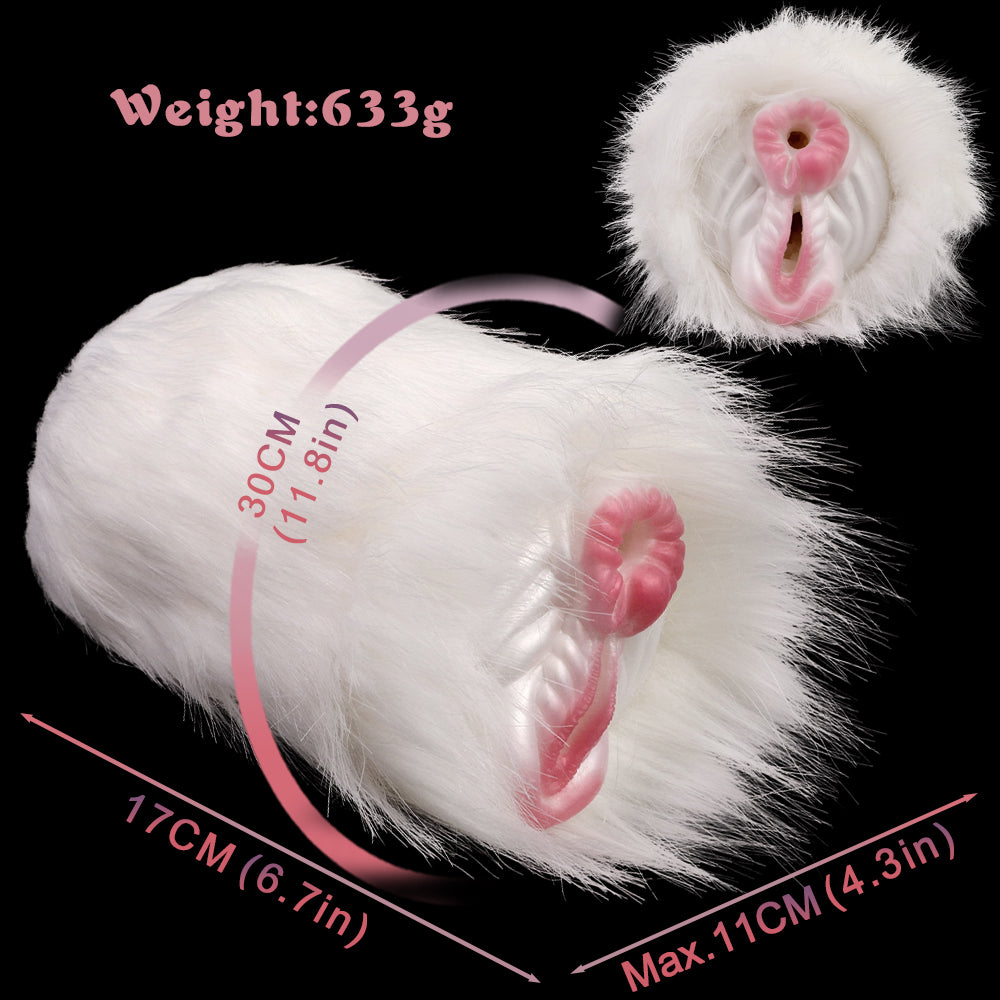White Horse Fur Pocket Pussy – Plush Masturbation Sex Toys