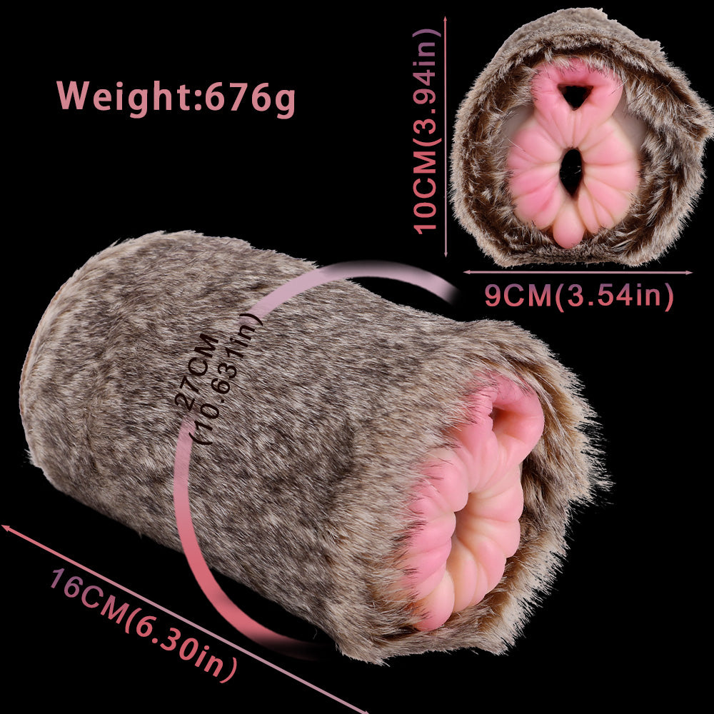 Realistic Bionic Dual-Channel Pocket Pussy – Lion Design for Insertable Penis Massager Sex Toys