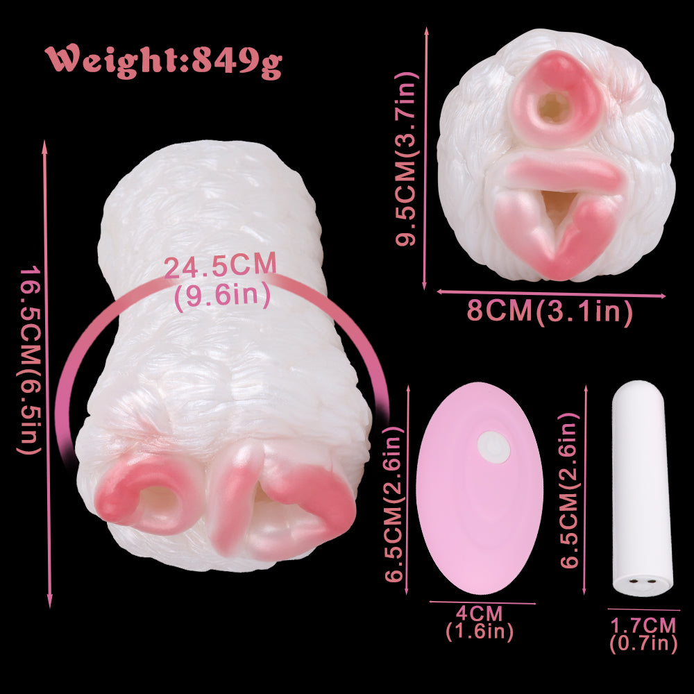 Dual-Channel Silicone Vibrating Pocket Pussy — Male Penis Massage Masturbation Cup