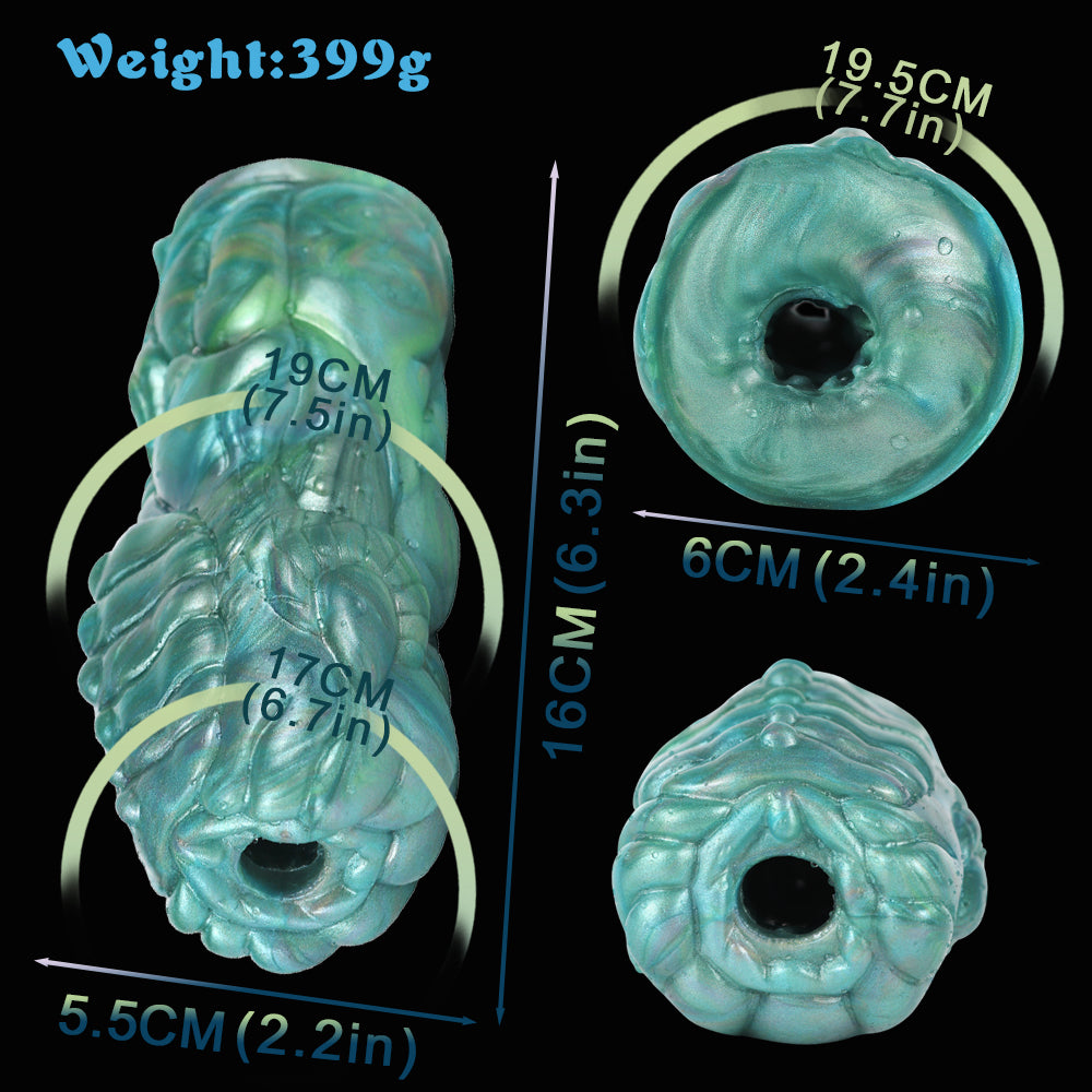 Fantasy Pocket Pussy Masturbation Cup - Blue-Green Realistic Vagina Sex Toys for Man