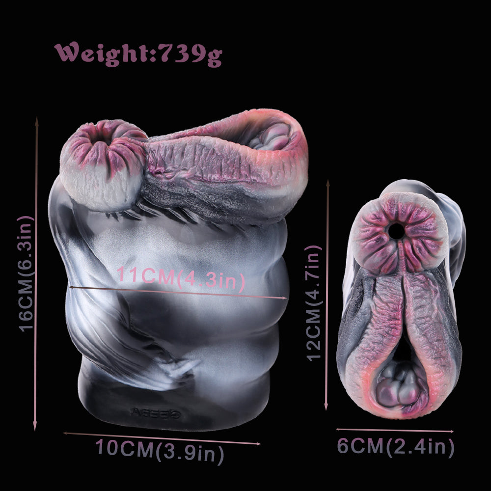 Beast World Zebra Pocket Pussy: juguete sexual realista de doble canal