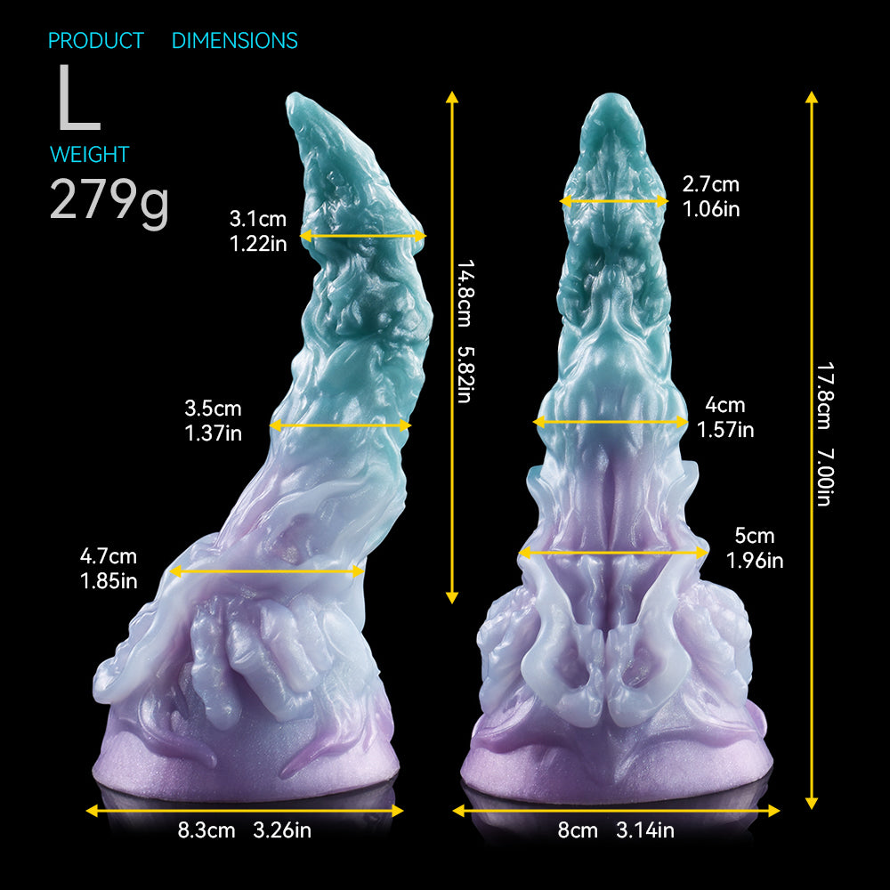 Fantasy Silicone Strap-On Dildos – Blue Tentacle Suction Cup Butt Plug Female Sex Toys