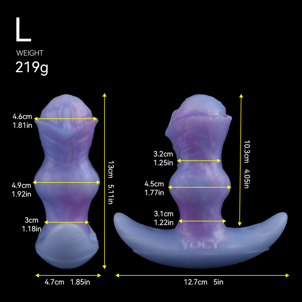 Fox Fantasy Vibrating Anal Dildo Butt Plug –Thrusting Silicone Female Masturbation Sex Toys