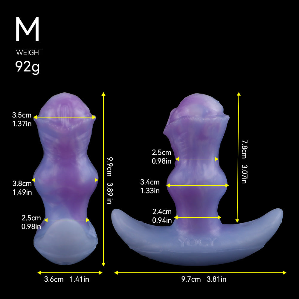 Fox Fantasy Vibrating Anal Dildo Butt Plug –Thrusting Silicone Female Masturbation Sex Toys