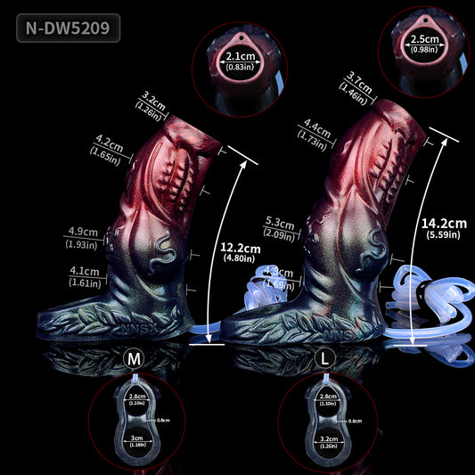 Squirting Penishülle für Männer – Erzwungener Orgasmus, 5,5 Zoll Penisverlängerung aus Silikon