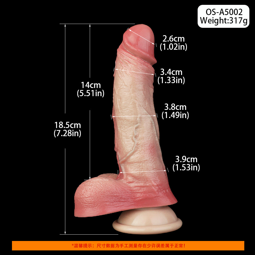 Realistic Silicone Suction Cup Dildos – Dual-Layer Design Female Anal Sex Toys