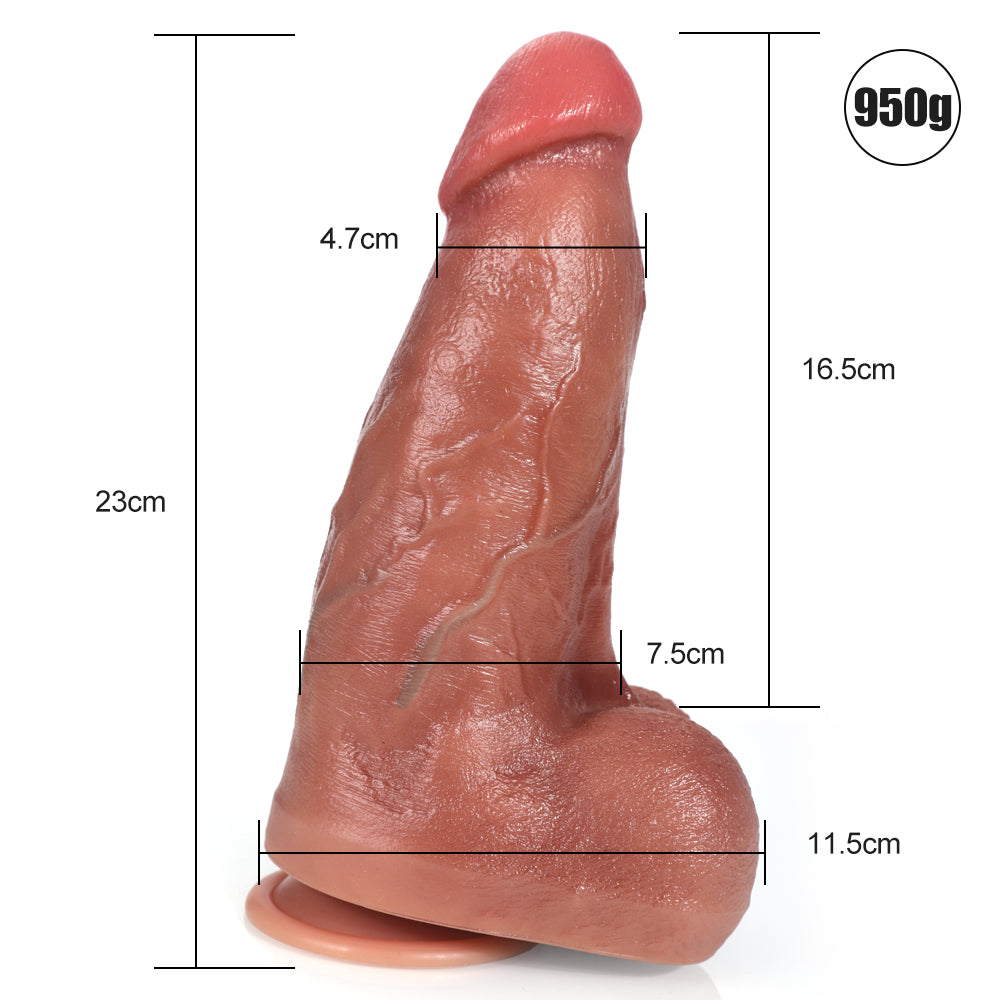Realistic Silicone Dildo – Flesh Giant Suction Cup Anal Sex Toys for Women Masturbation