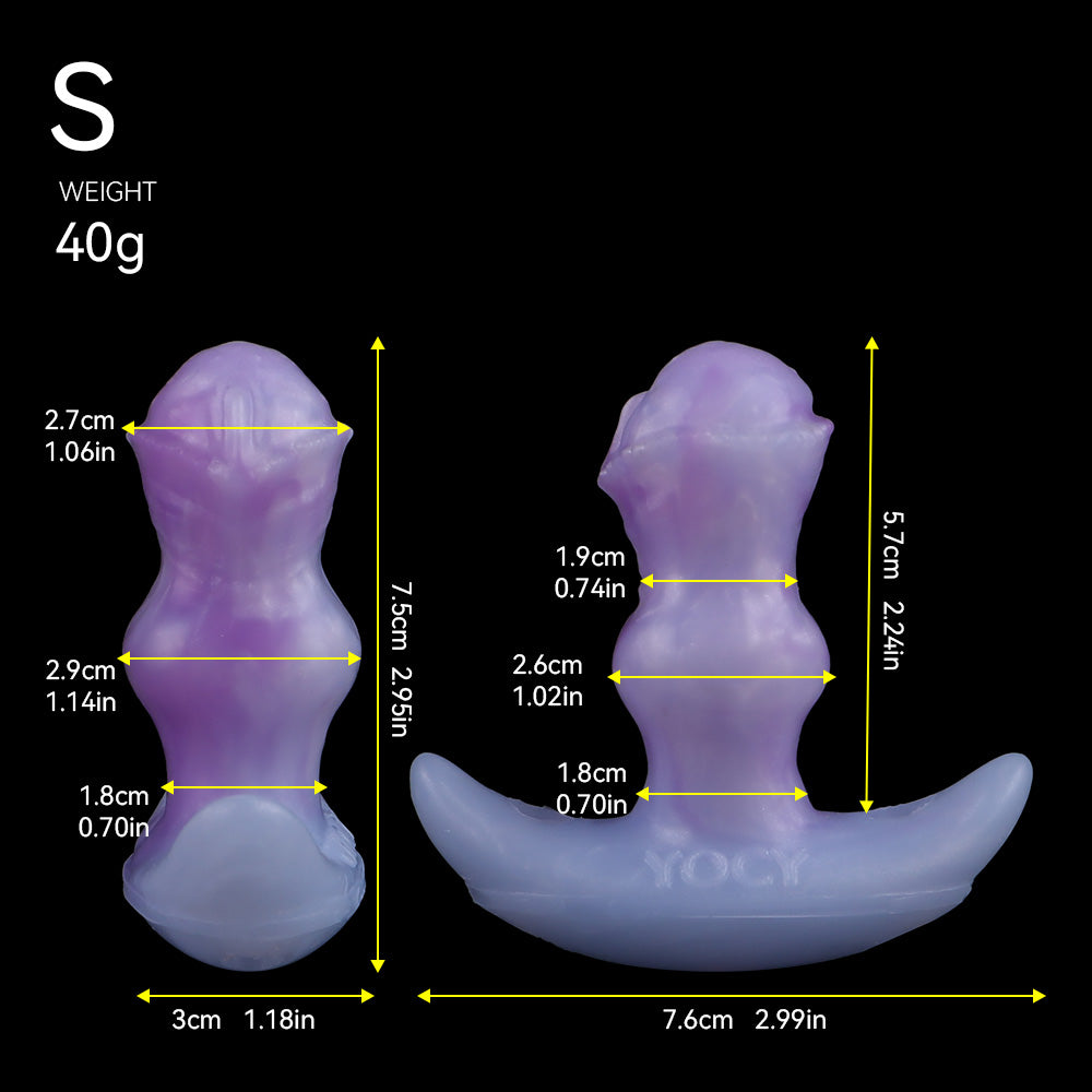Fox Fantasy Vibrating Anal Dildo Butt Plug –Thrusting Silicone Female Masturbation Sex Toys