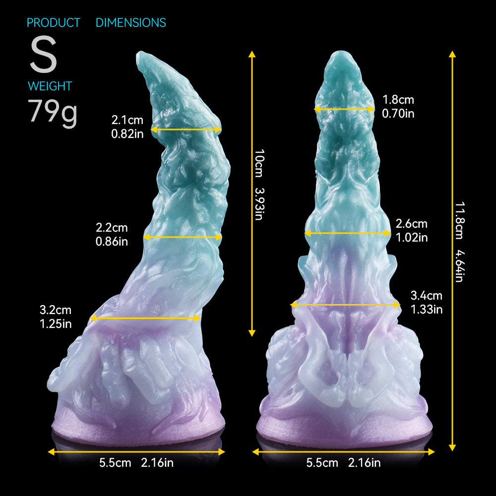 Fantasy Silicone Strap-On Dildos – Blue Tentacle Suction Cup Butt Plug Female Sex Toys
