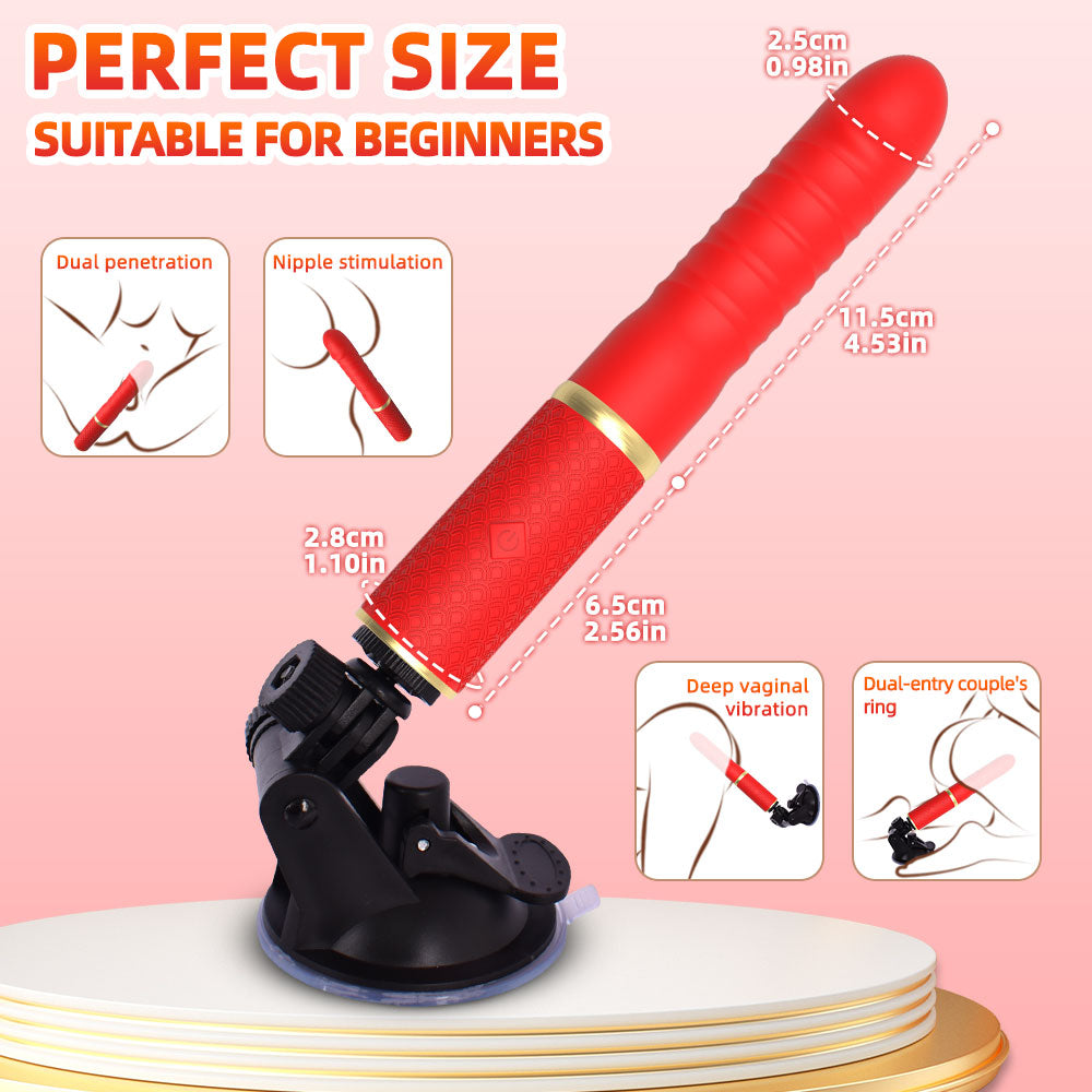 Thrusting Dildo Sex Machine – Handheld Blowjob Vibrator Suction Cup Adult Toy
